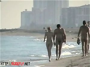 peeping at a super-fucking-hot naturist couple on the beach