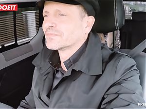 LETSDOEIT - mischievous Czech seduces and screws Uber Driver